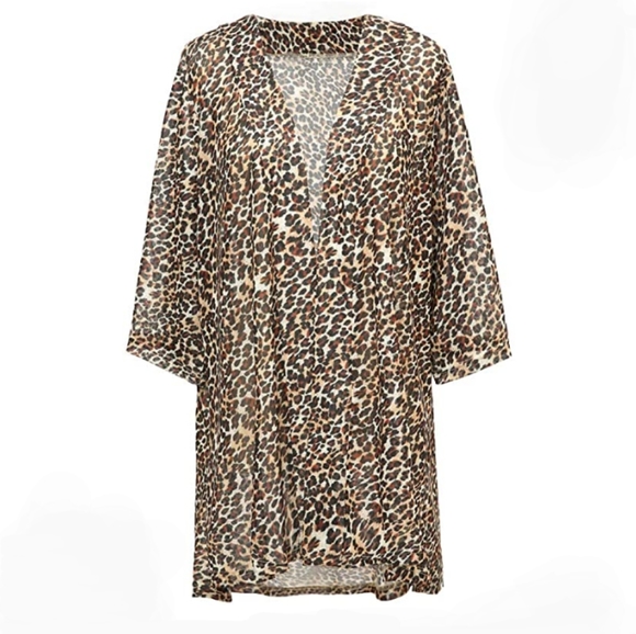 Other - Leopard Mesh Kimono
